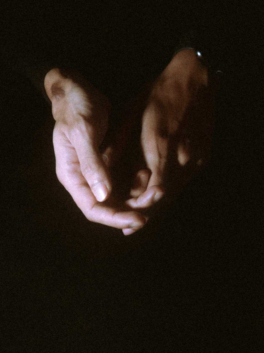 Hand in dark